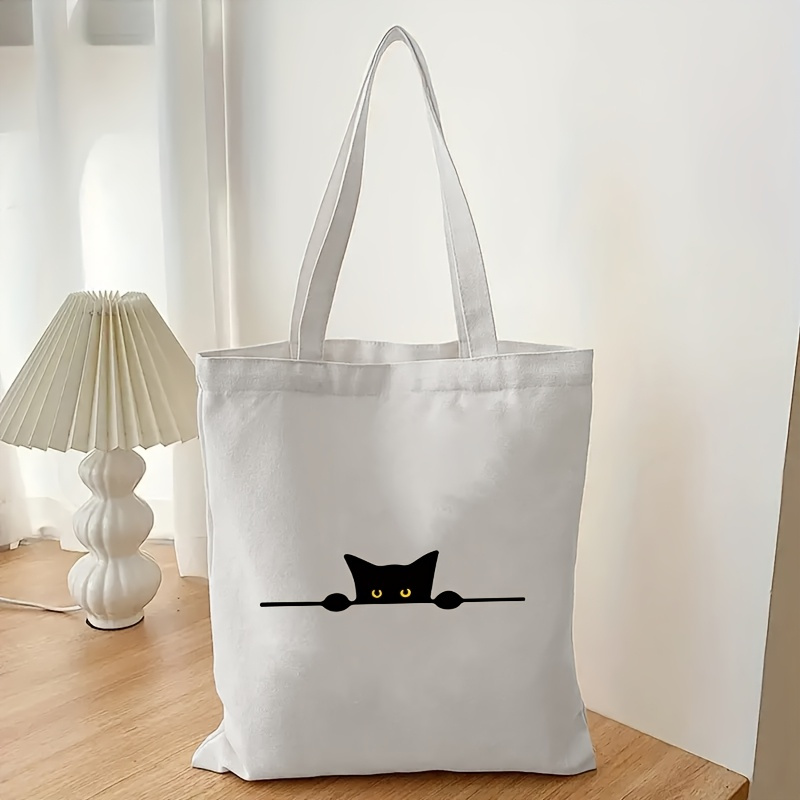 Shopper Tote Canvas - Модная холщовая сумка-тоут с линейным принтом