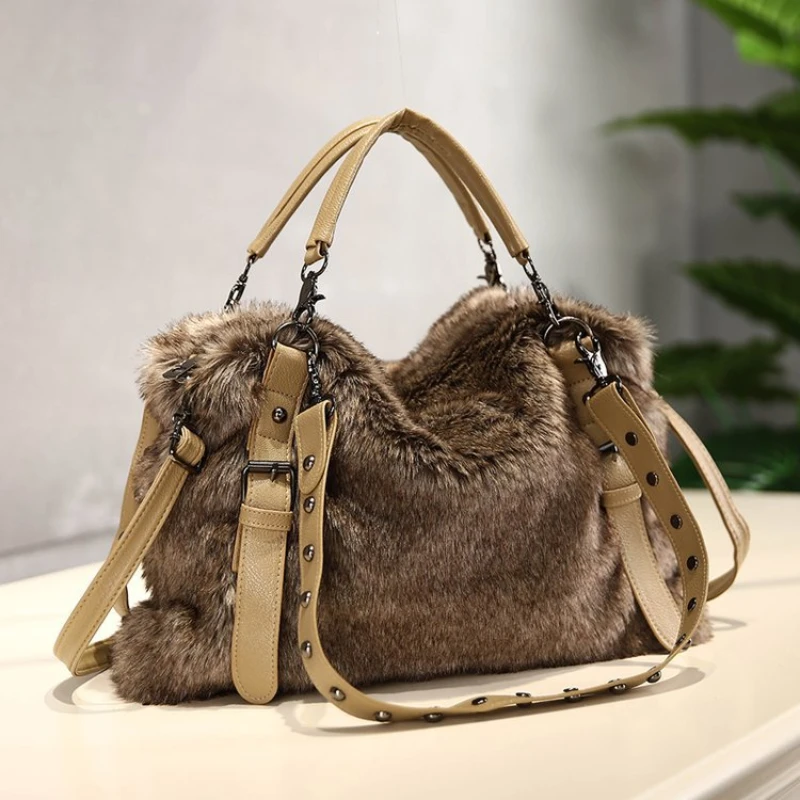 Women Bags Guess - Шерстяная бархатная женская модная универсальная сумка