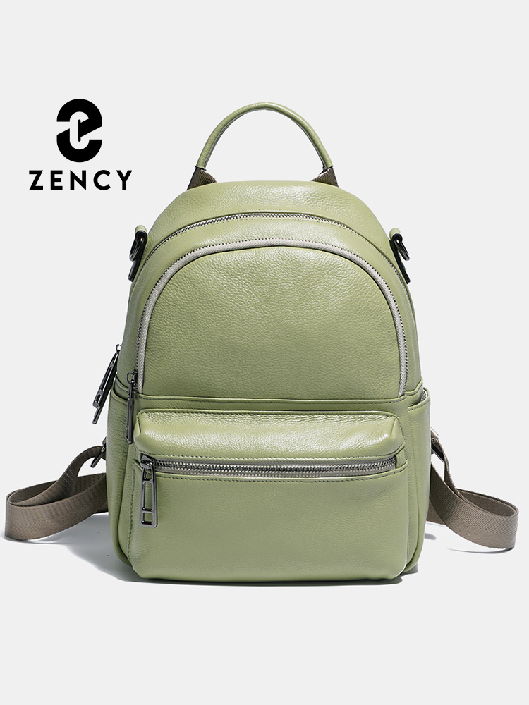 Women Bags Green - Рюкзак Zency женский кожаный, ранец для