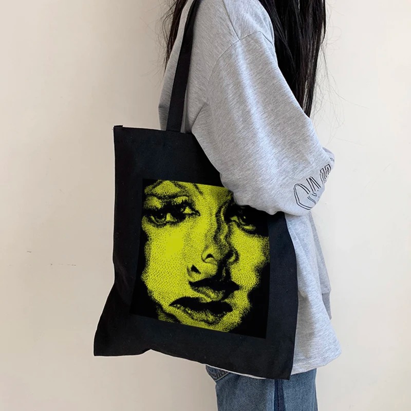 Shopper Tote Canvas - Женская парусиновая сумка ужасов в стиле