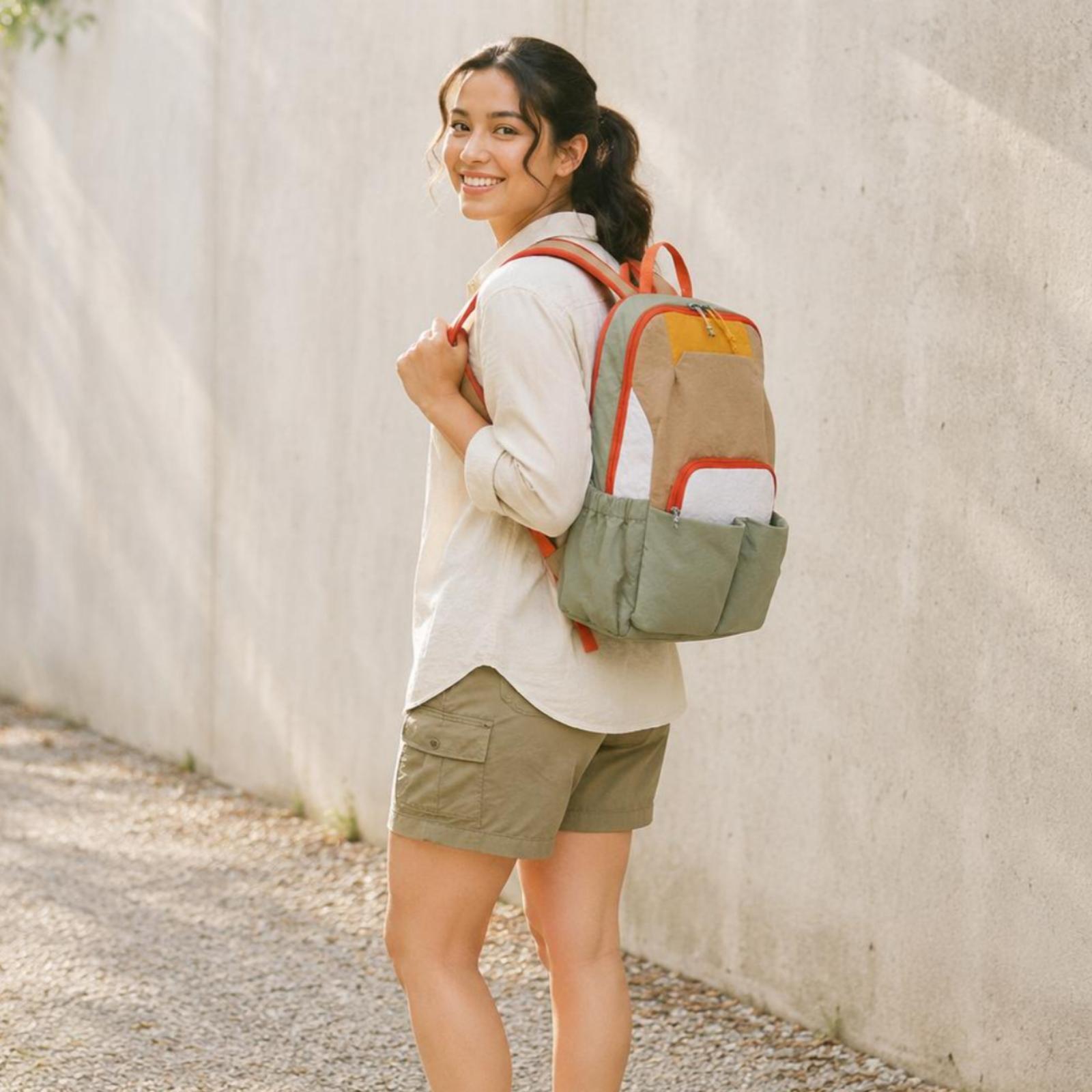 Women Bags Pack - Классический прямоугольный легкий нейлоновый рюкзак для