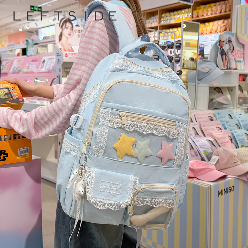 Women Bags 2026 Trends - Женский рюкзак с кружевным декором, милый,