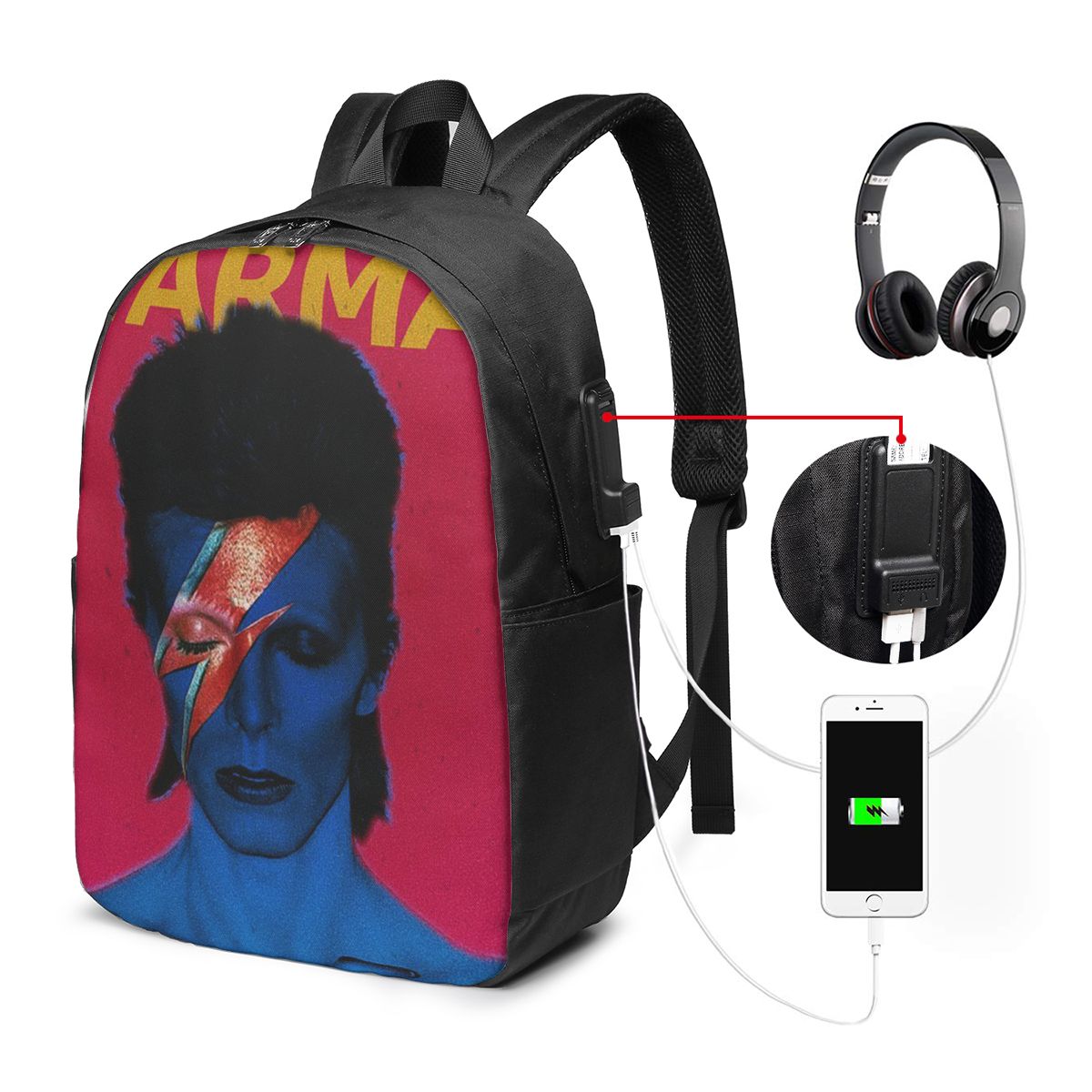 Women Bags For College - Рюкзак Davids Bowied, дорожная сумка для