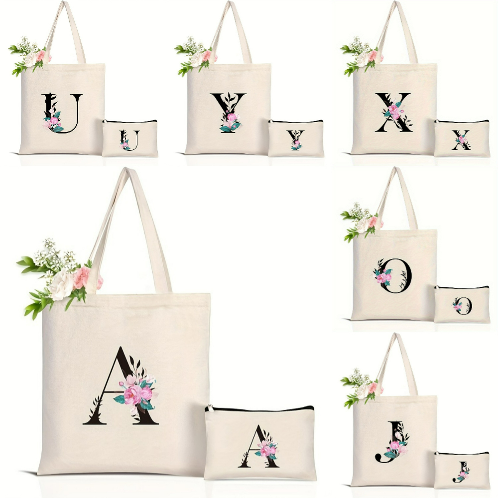 Shopper Tote Canvas - Элегантная большая сумка с цветочным принтом