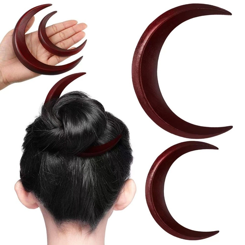 Элегантная деревянная заколка- – обзор и цена Half Moon Crescent