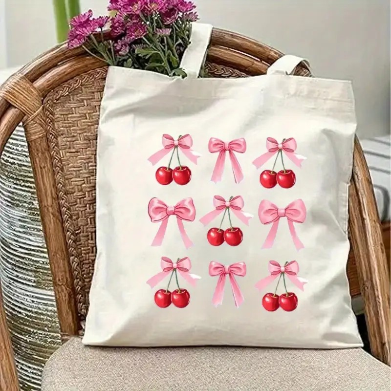 Холщовая большая сумка с вишне – обзор и цена Shopper Tote Canvas