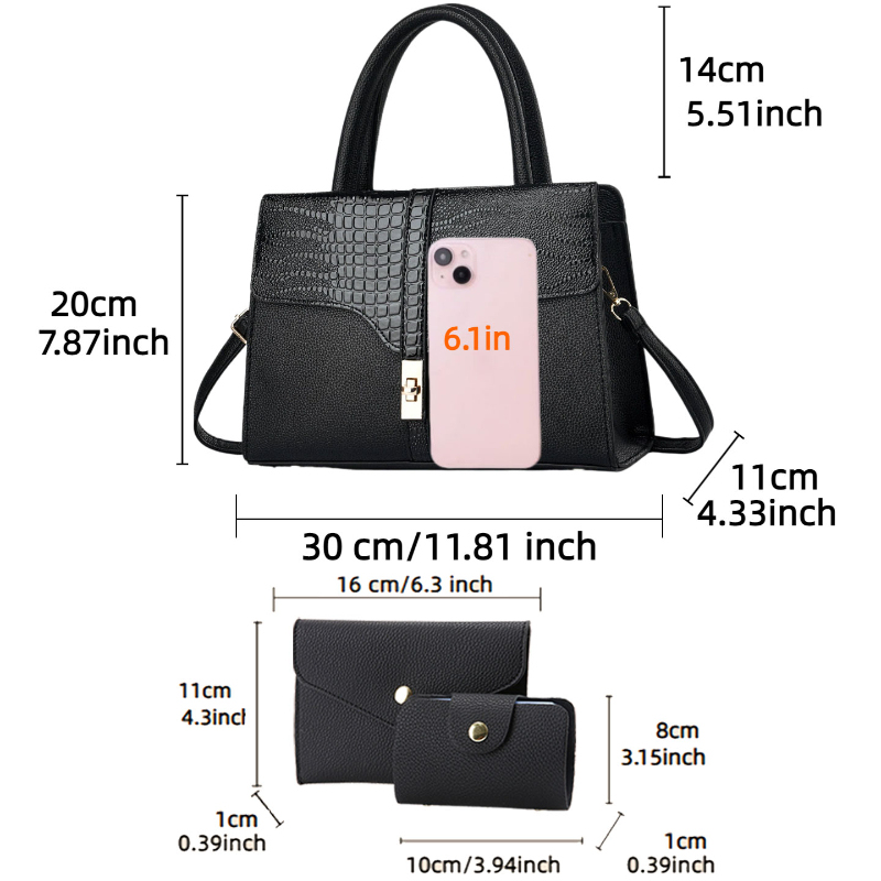 Набор из 3 женских сумок, элег – обзор и цена Women'S Bags Handbags