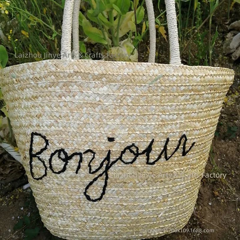 Плетеная сумка-ведро из пшенич – обзор и цена Women Bags Casual
