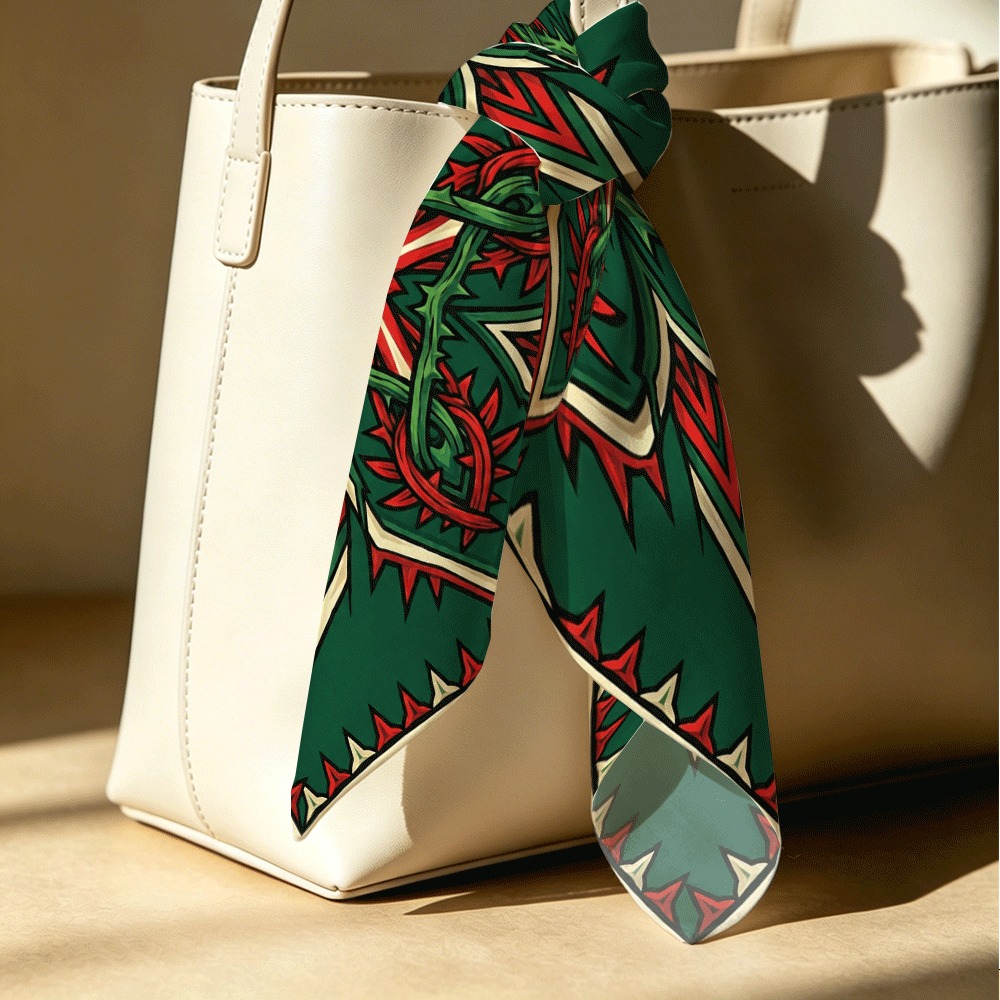 Красно-зеленый шарф с узором в – обзор и цена Women Bags Green