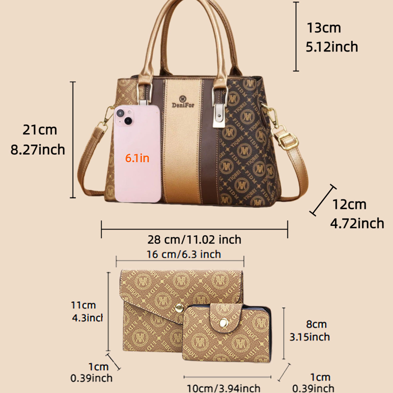 Набор из 3 женских сумок с ком – обзор и цена Women Bags Luxury