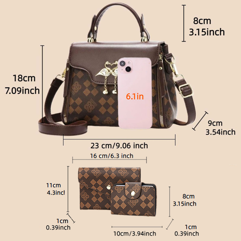 Набор из 3 женских сумок, легк – обзор и цена Women Bags Luxury