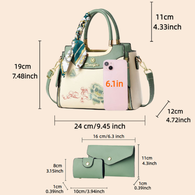 Набор из 3-х предметов: вышита – обзор и цена Women Bags Casual