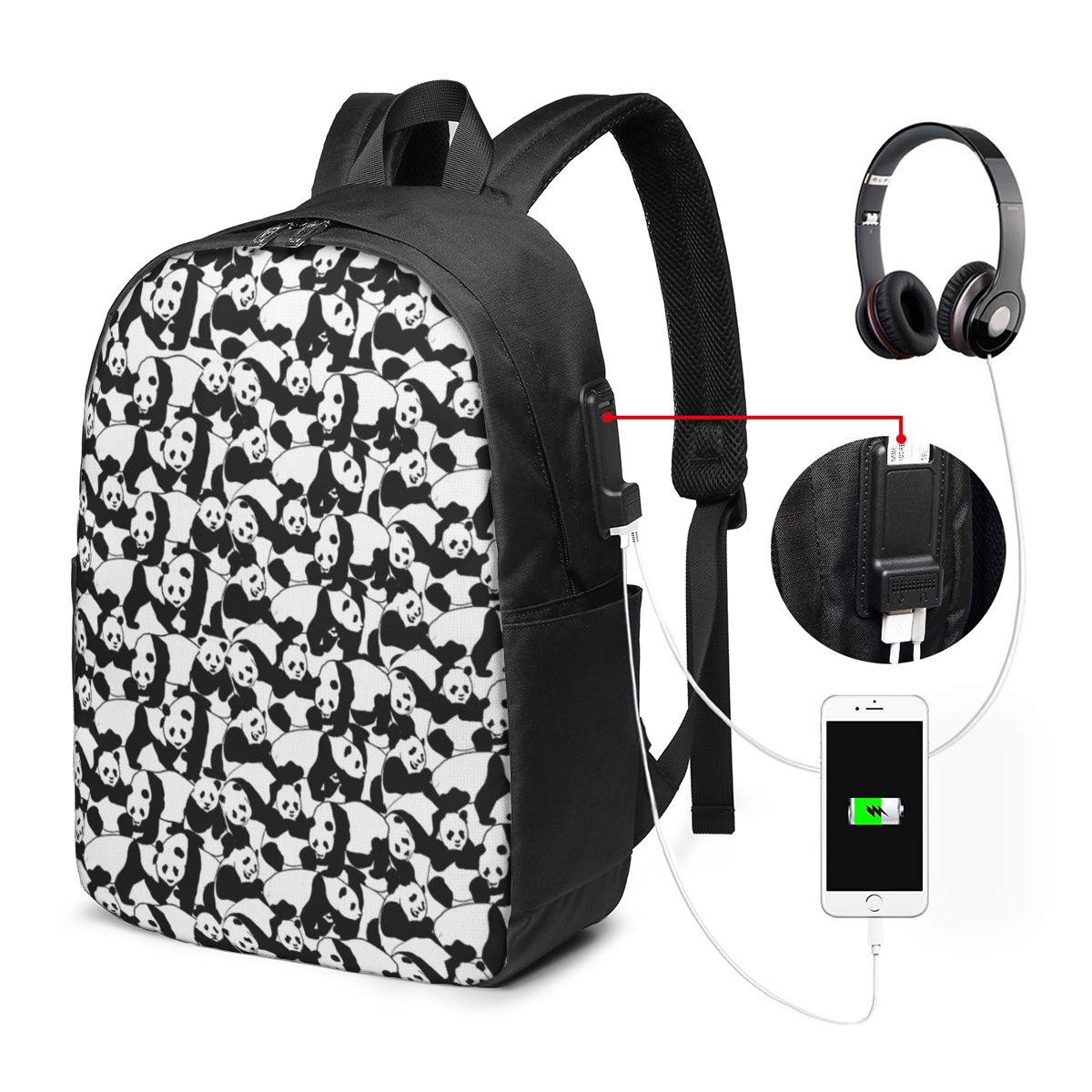 Рюкзак с рисунком панды, дорож – обзор и цена Women Bags For College